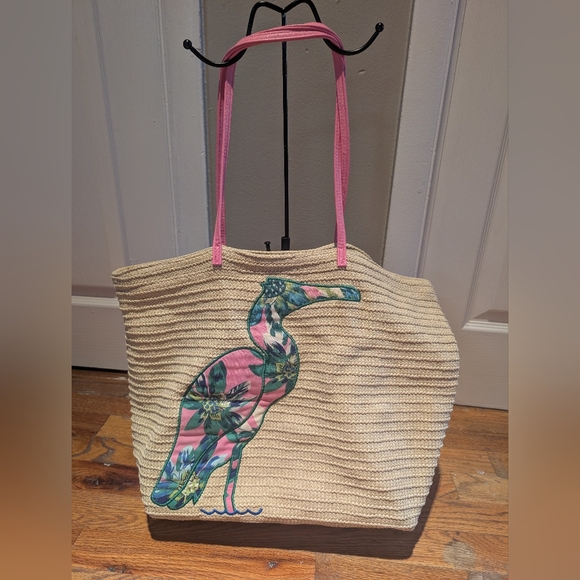 Vera Bradley Tropical‎ Straw Tote Bag - Picture 1 of 7